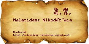 Malatidesz Nikodémia névjegykártya